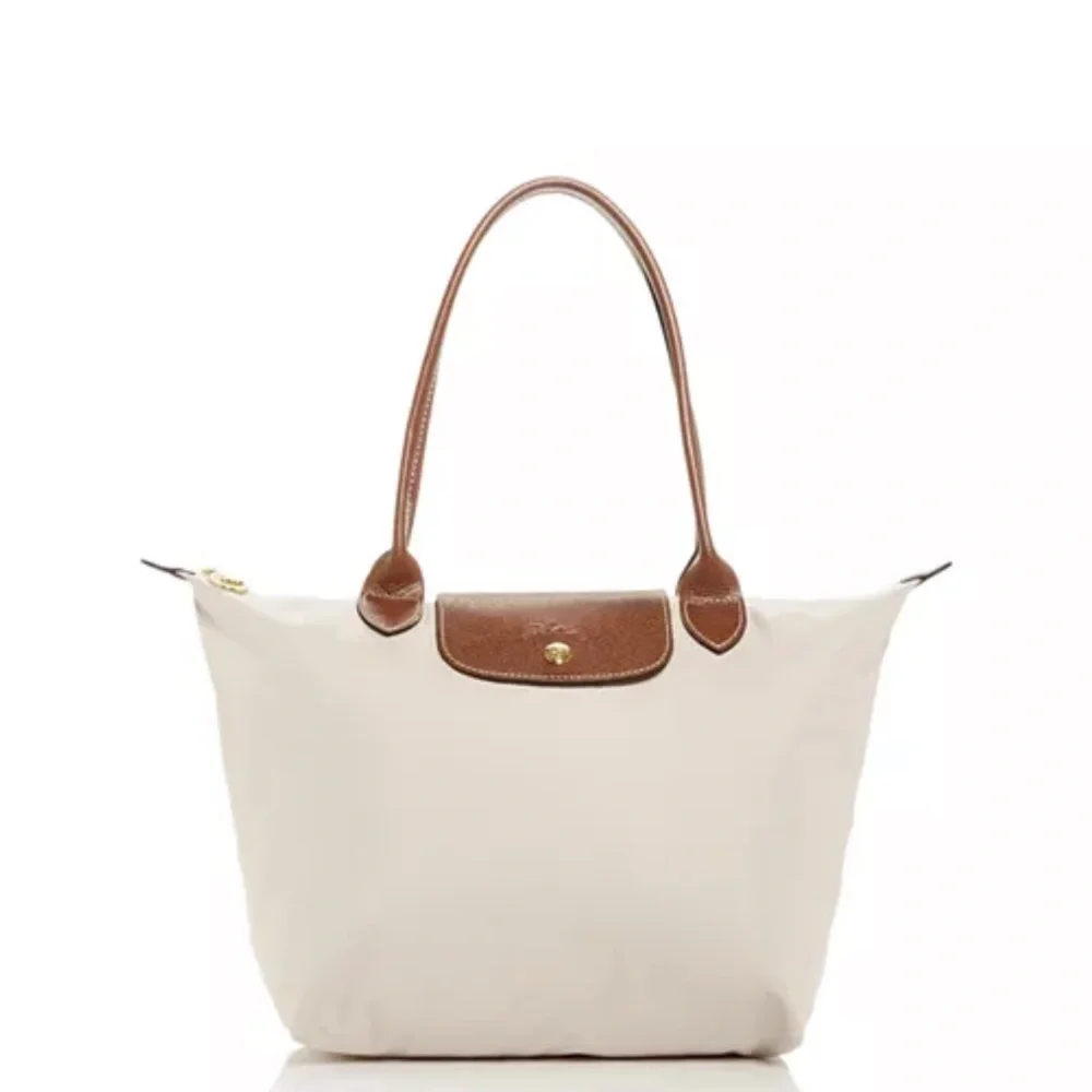 Chic Beige and Brown Women's Shoulder Longchamp Bag - Picture 3 of 3